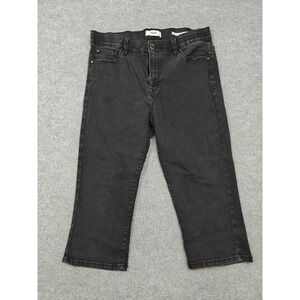 Angels Signature Capri Jeans Womens 14 Charcoal Wash High Rise Stretch Denim